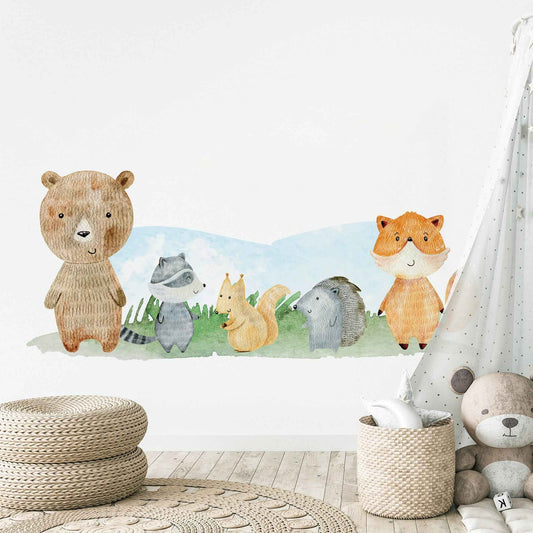 Wandtattoo Kinderzimmer Waldtiere Design