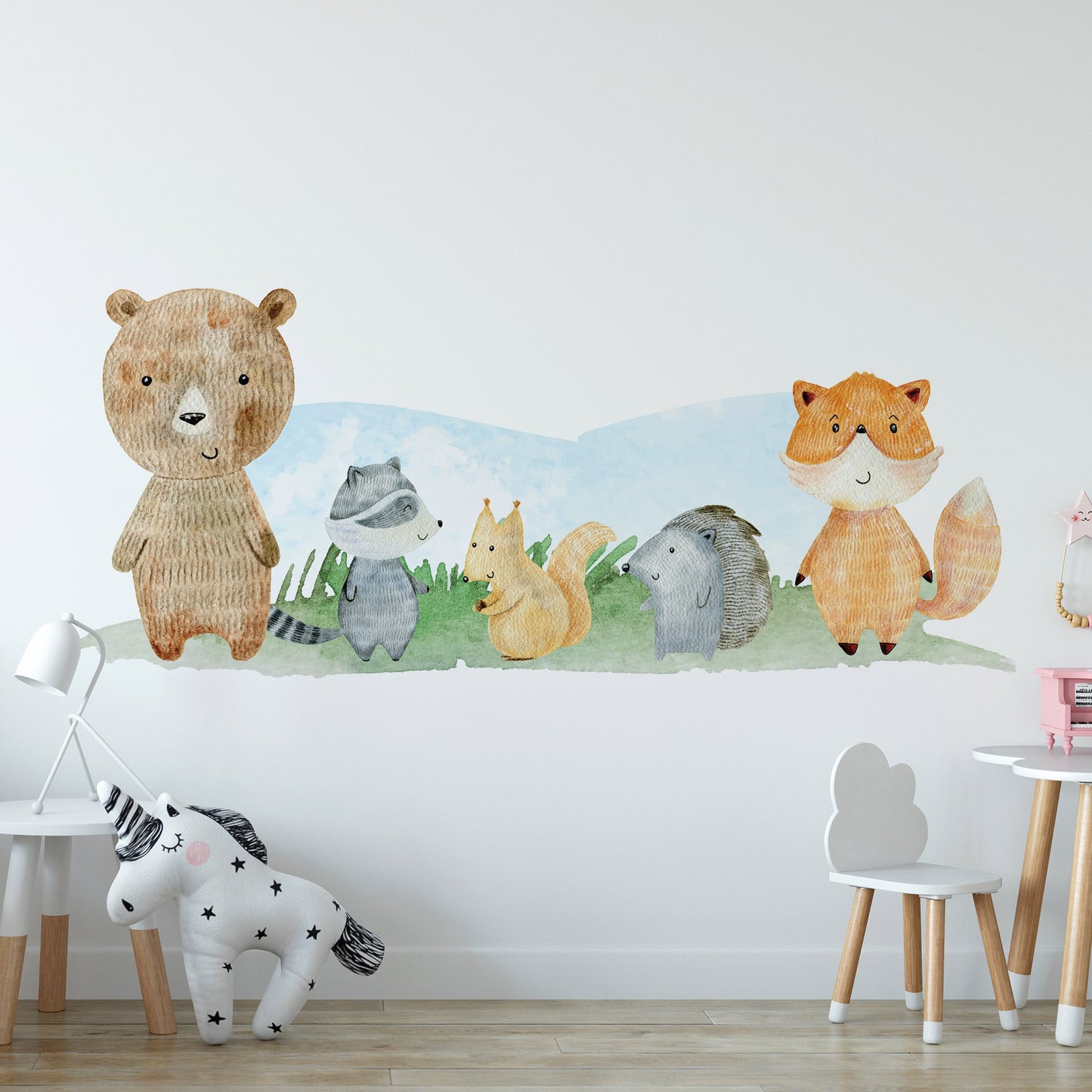 Wandtattoo Kinderzimmer Waldtiere Design