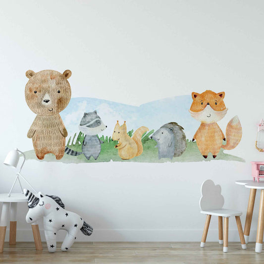 Wandtattoo Kinderzimmer Waldtiere Design