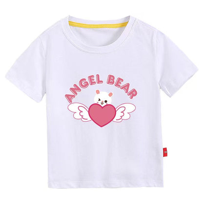 Kurzarm T-Shirt Angel Bear - Meloni2