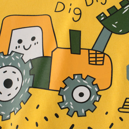 Sommer T-Shirt gelb mit Traktor - Meloni2