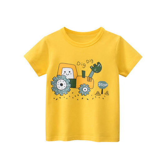 Sommer T-Shirt gelb mit Traktor - Meloni2