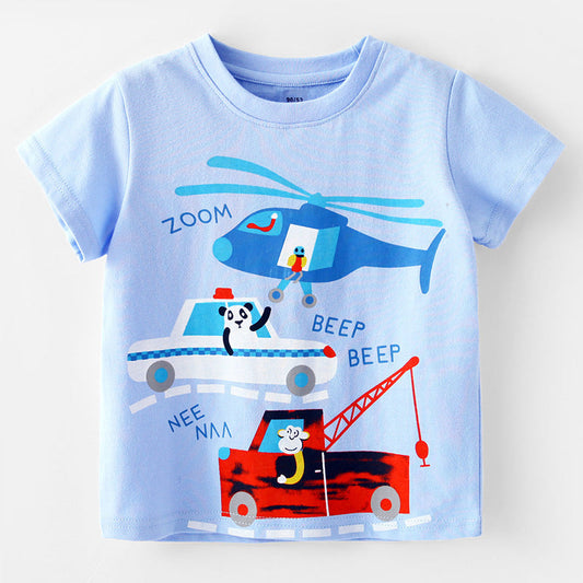 Kinder Sommer T-Shirt blau - Meloni2