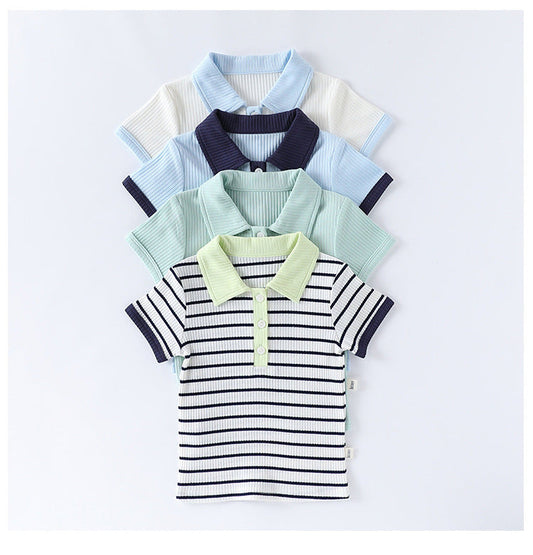 Summer Arrival Baby Unisex Short Sleeves Polo Top-0
