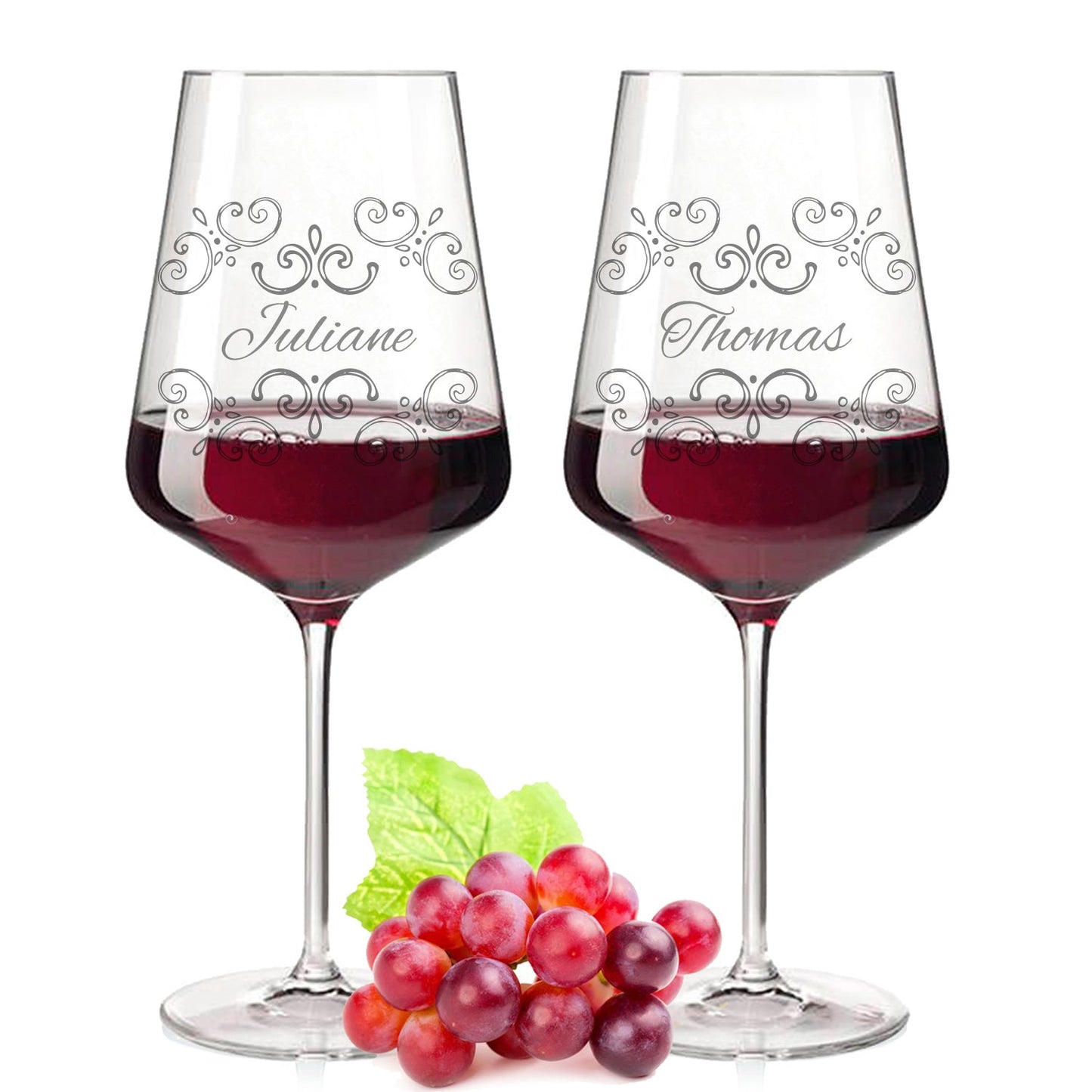 Leonardo Puccini Weingläser 750 ml im Adlige Verzierung Design mit Namen