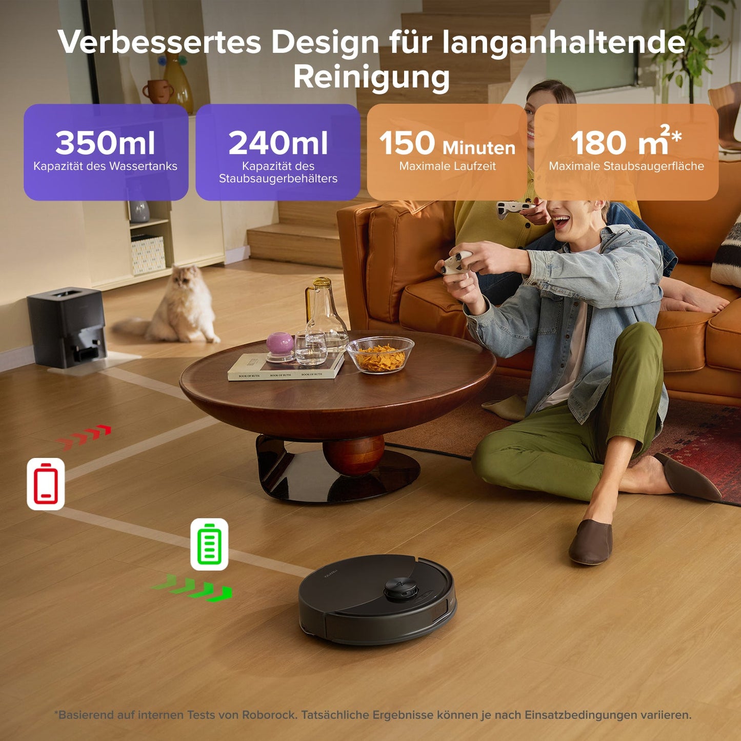 Roborock Q10 S5+ Saug- und Wischroboter mit Auto-Entleerungsstation