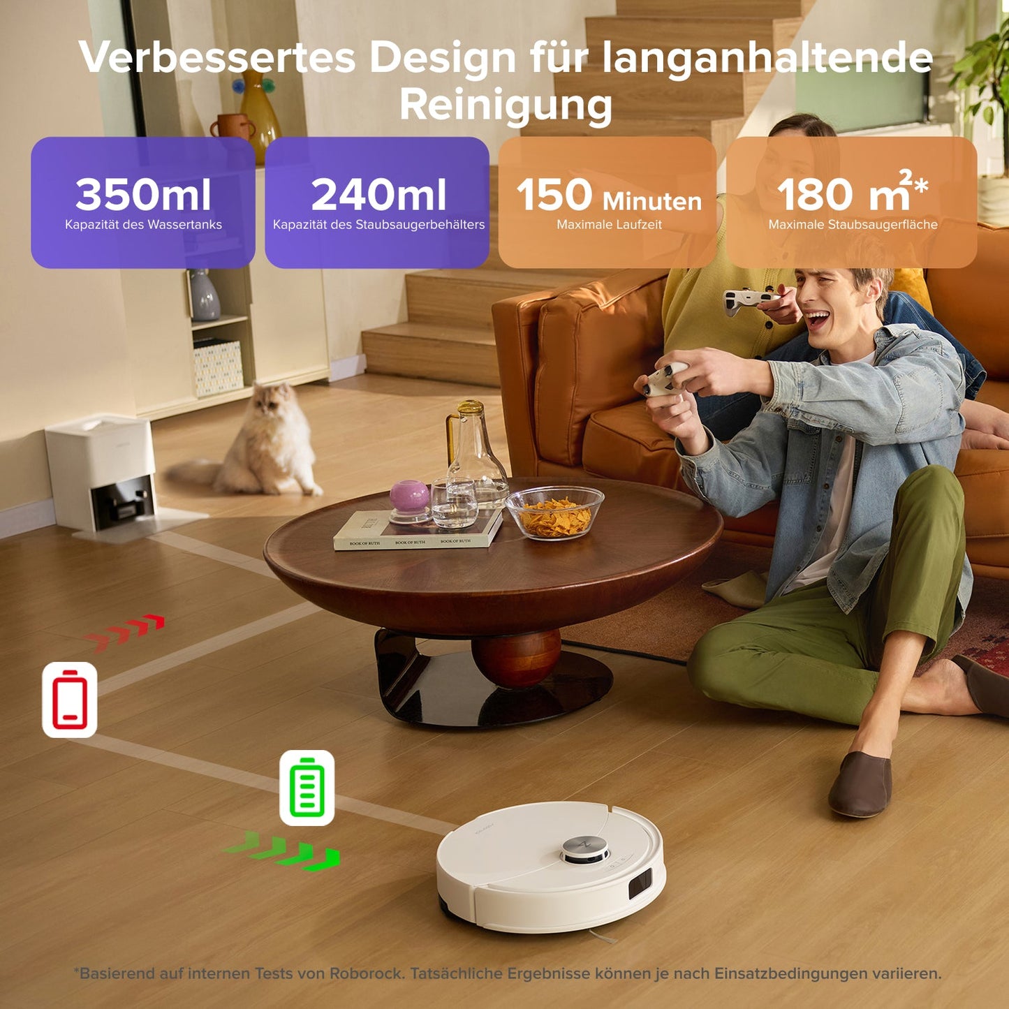 Roborock Q10 S5+ Saug- und Wischroboter mit Auto-Entleerungsstation