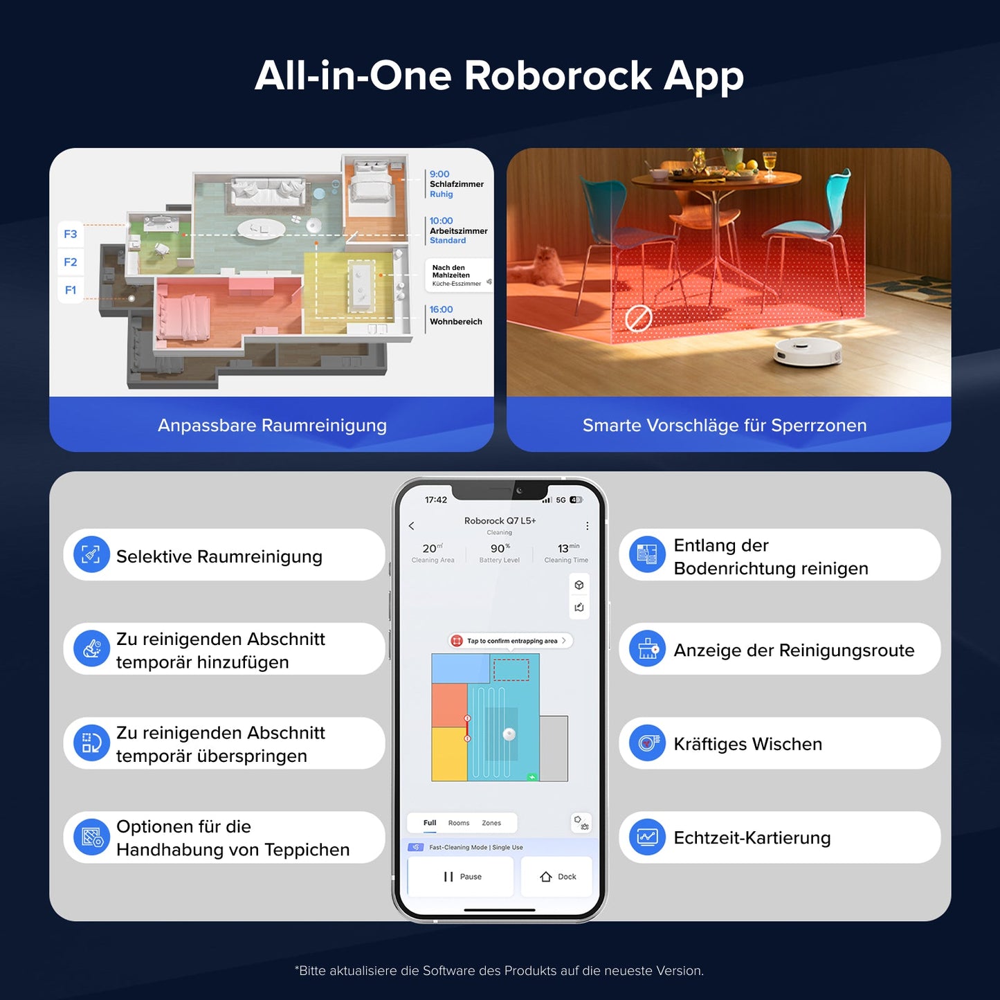 Roborock Q7 L5+ Set Saug- und Wischroboter mit Auto-Entleerungsstation mit zwei zusätzlichen Staubbeuteln