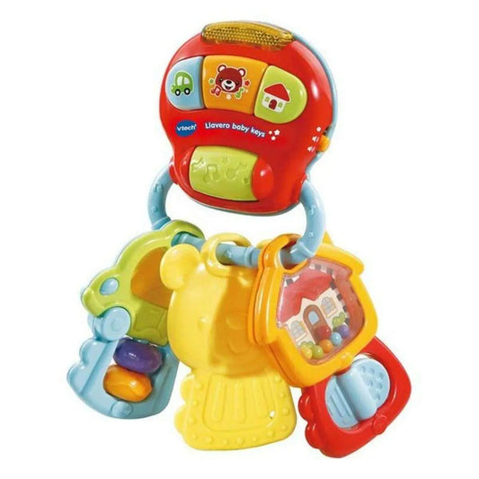 Rassel vtech baby keys bunte schlüsselanhänger aus kunststoff mit rotem, gelbem, grünem und blauem interaktivem oberteil