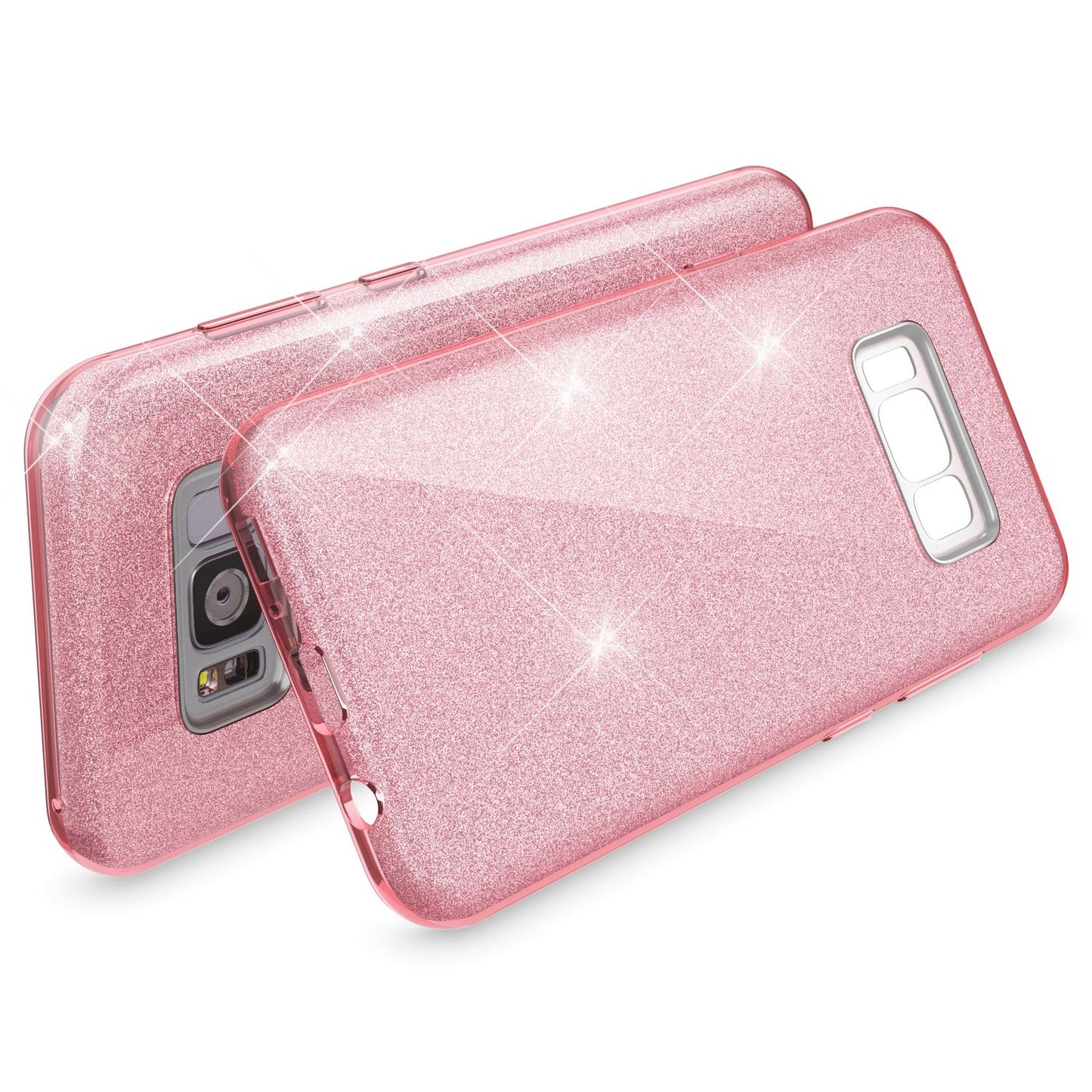 NALIA Glitzerhülle für Samsung Galaxy S8 – Funkelnder Glitzer-Look & Grip – SHINEPOP (Silikon Case) – Marke aus Berlin