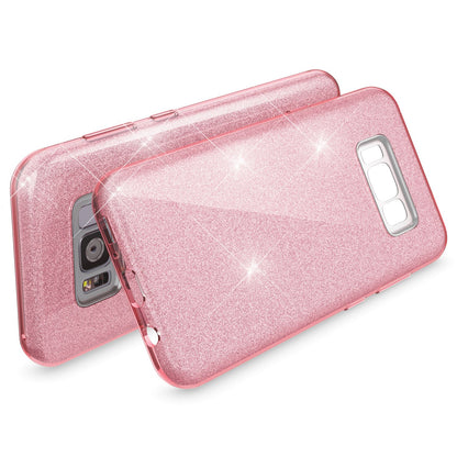 NALIA Glitzerhülle für Samsung Galaxy S8 Plus – Funkelnder Glitzer-Look & Grip – SHINEPOP (Silikon Case) – Marke aus Berlin