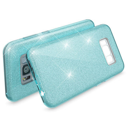 NALIA Glitzerhülle für Samsung Galaxy S8 – Funkelnder Glitzer-Look & Grip – SHINEPOP (Silikon Case) – Marke aus Berlin
