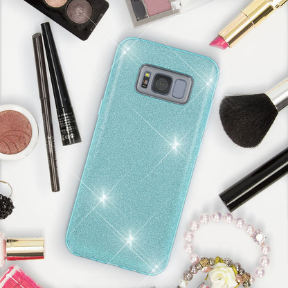 NALIA Glitzerhülle für Samsung Galaxy S8 Plus – Funkelnder Glitzer-Look & Grip – SHINEPOP (Silikon Case) – Marke aus Berlin
