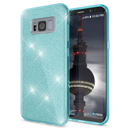NALIA Glitzerhülle für Samsung Galaxy S8 – Funkelnder Glitzer-Look & Grip – SHINEPOP (Silikon Case) – Marke aus Berlin