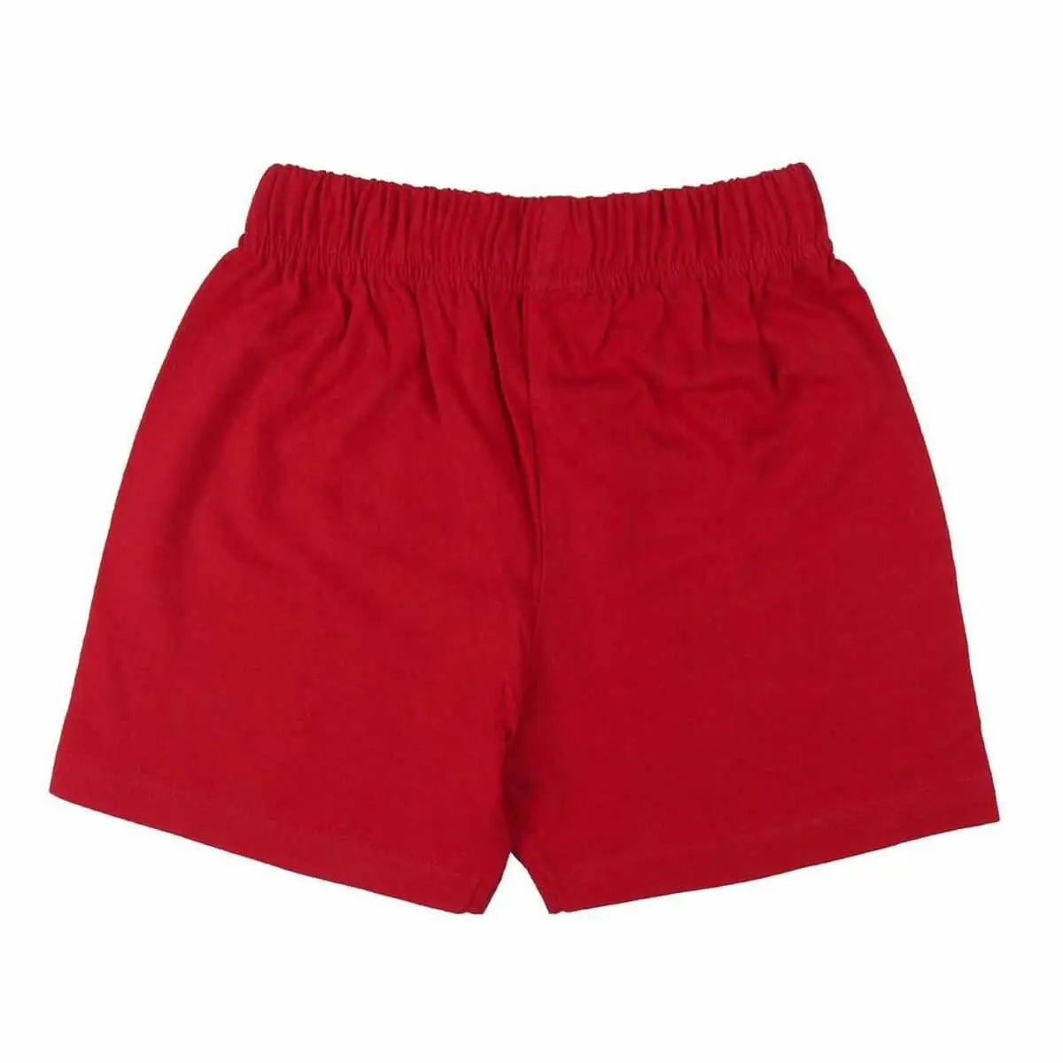 Rote kinder schlafanzughose mit elastischem bund und mickey mouse motiv aus baumwolle