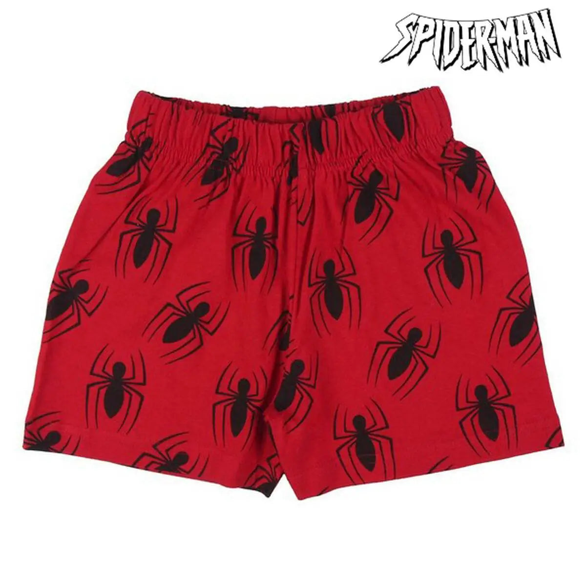Rote Spider-Man Boxershorts mit schwarzen Spinnensilhouetten aus weichem Material für kinder schlafanzug