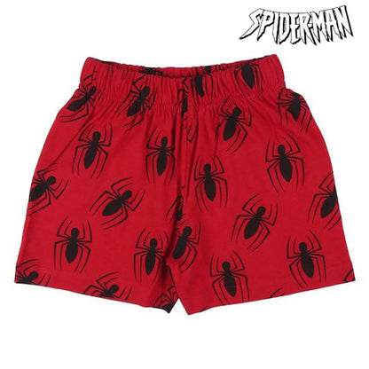 Rote Spider-Man Boxershorts mit schwarzen Spinnensilhouetten aus weichem Material für kinder schlafanzug