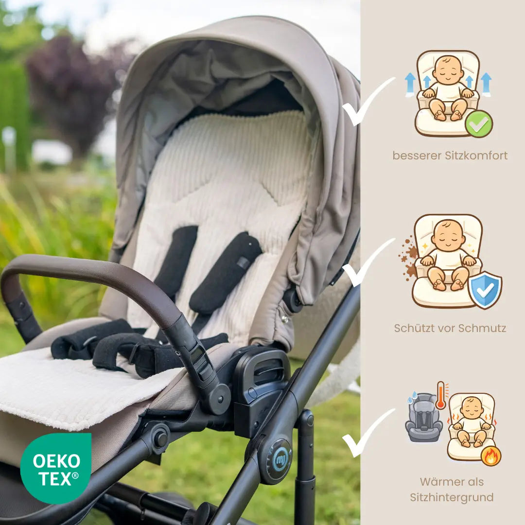 Sitzauflage Cord – beidseitig & universal