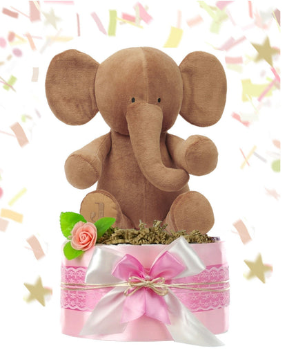Windeltorte Mädchen LITTLE PEANUT rosa | personalisierbar