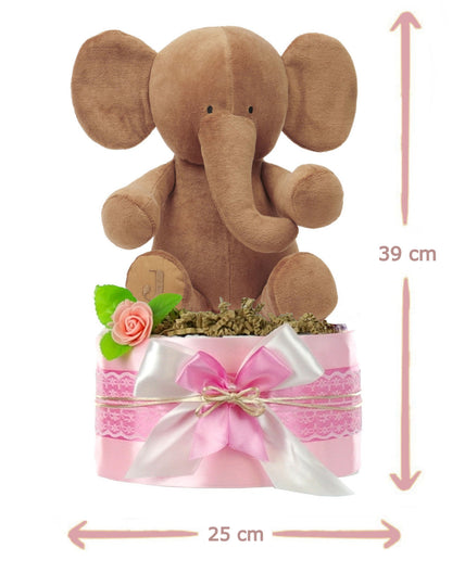 Windeltorte Mädchen LITTLE PEANUT rosa | personalisierbar