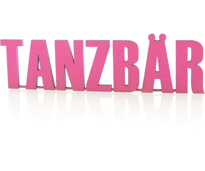 Tanzbär Deko Schriftzug