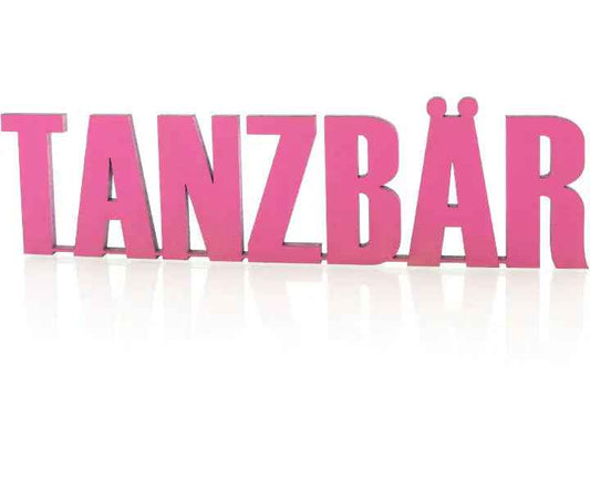 Tanzbär Deko Schriftzug