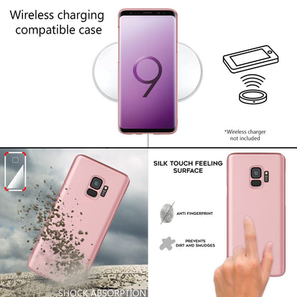 NALIA Ultra Slim Hardcase für Samsung Galaxy S9 – Anti-Fingerabdruck & 0.5mm Dünn – PUREFIT (Matt & Leicht) – Marke aus Berlin