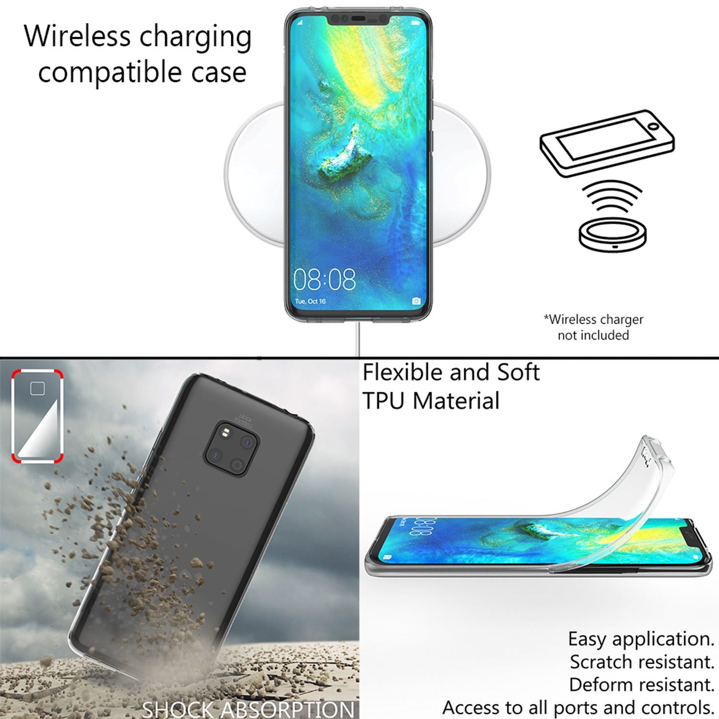 NALIA 360° Hülle für Huawei Mate 20 Pro – Vorne & Hinten Schutz – 360GUARD (Full-Body Case) – Marke aus Berlin