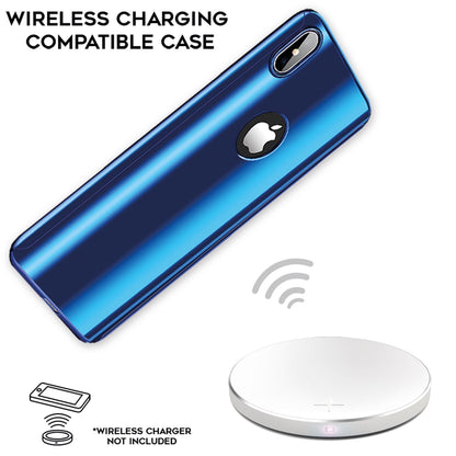 NALIA 360 Grad Handyhülle kompatibel mit Apple iPhone XS Max, Full-Cover & Schutzglas vorne hinten Hülle Doppel-Schutz Dünn Ganzkörper Case Etui Handy-Tasche Bumper & Displayschutz