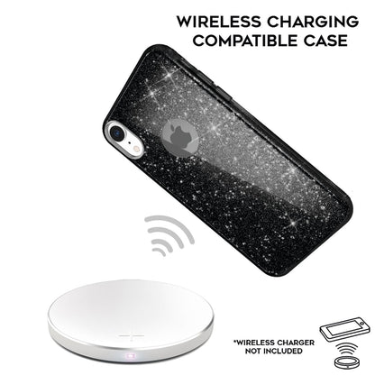NALIA Glitzerhülle für iPhone XR – Funkelnder Glitzer-Look & Grip – SHINEPOP (Silikon Case) – Marke aus Berlin